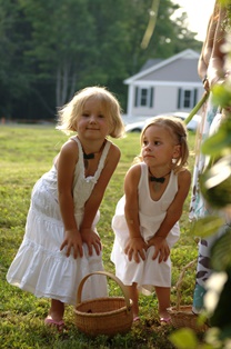 Two cute young flowergirls