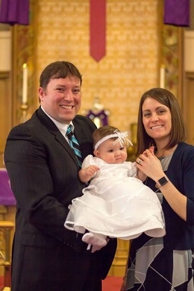 Kim holding her niece Brianna