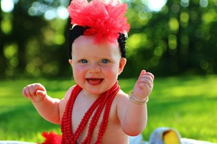 granddaughter Randi with big red bow