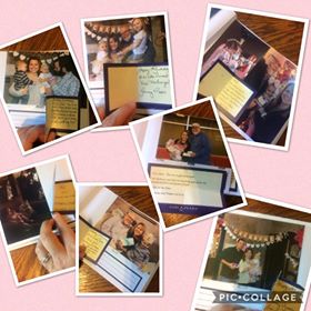 Vivie's collage of when she received pearls